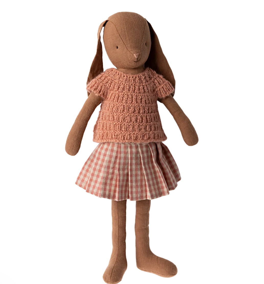 Bunny | Size 3 | Chocolate Brown | Knitted Shirt and Skirt