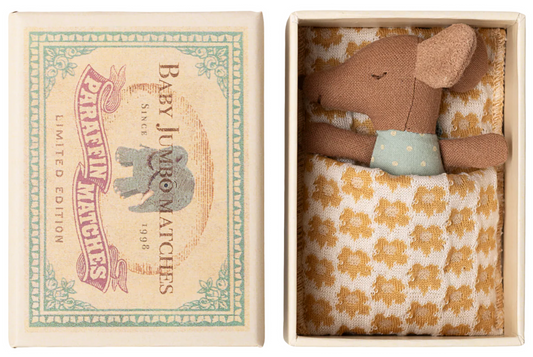 Sleepy Wakey Baby Mouse in Matchbox | Blue