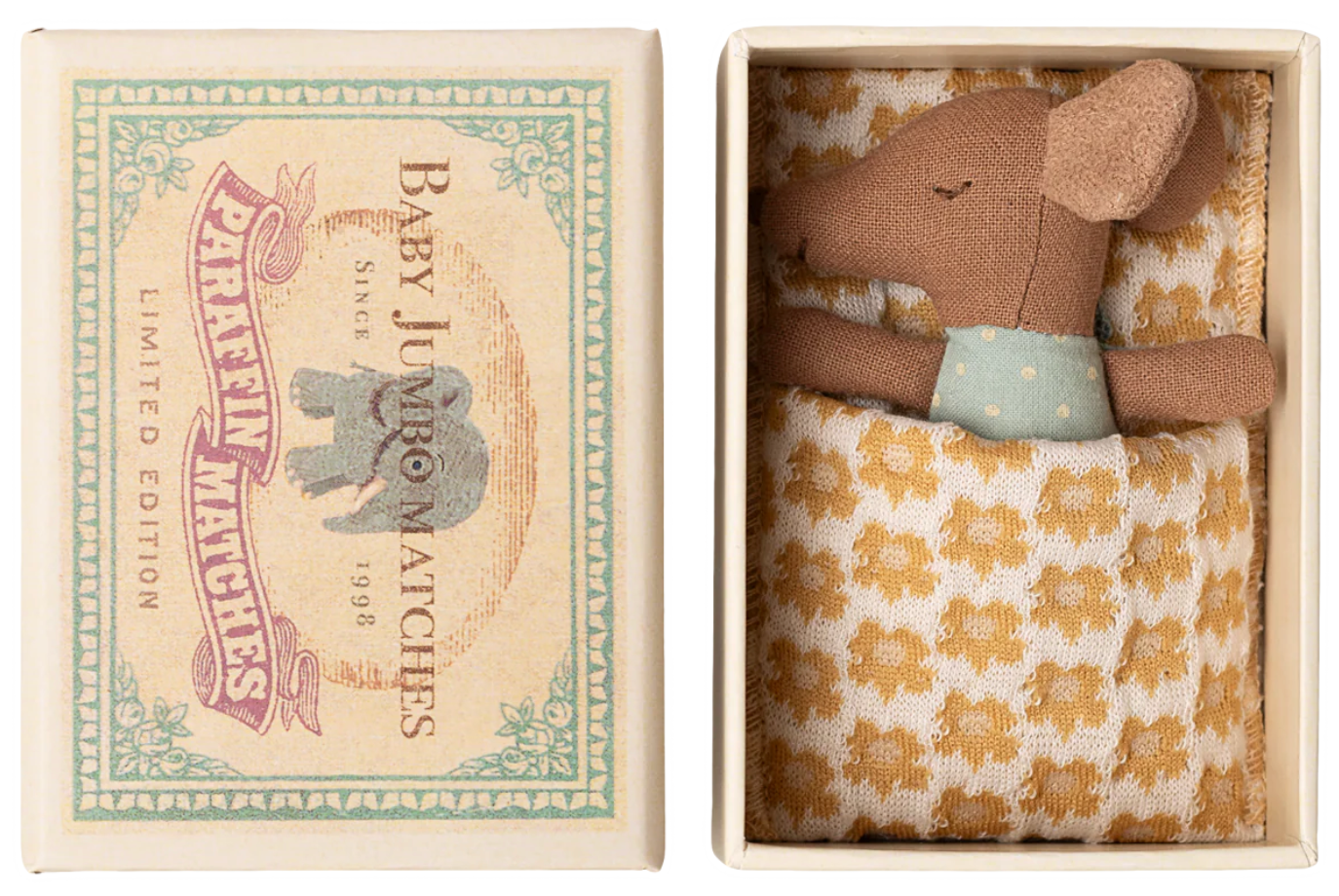 Sleepy Wakey Baby Mouse in Matchbox | Blue