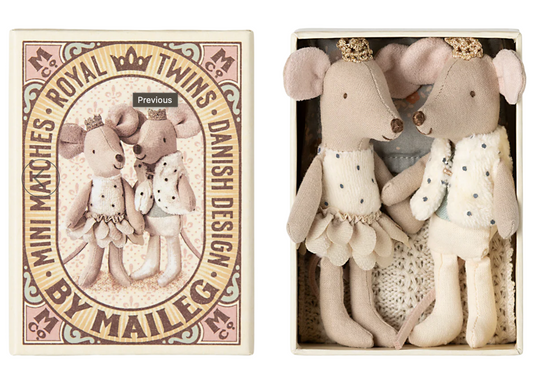 Royal Twin Mice | Little Sister and Brother in Matchbox