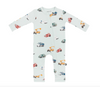 Zippered Romper | City Vehicles