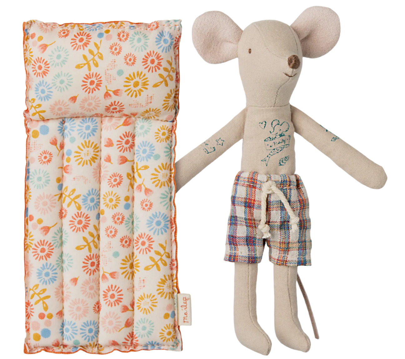 Beach Mouse with Air Mattress | Dad | Flower