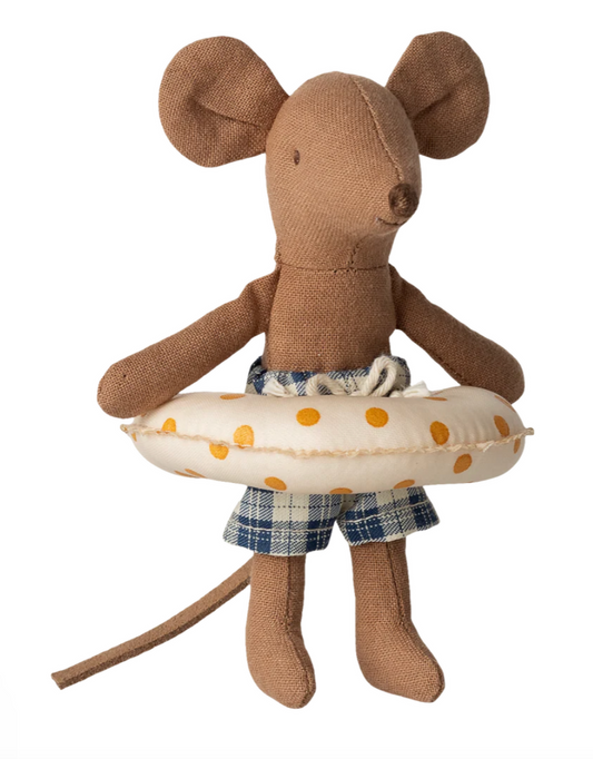 Beach Mouse with Float | Little Brother | Yellow Dots