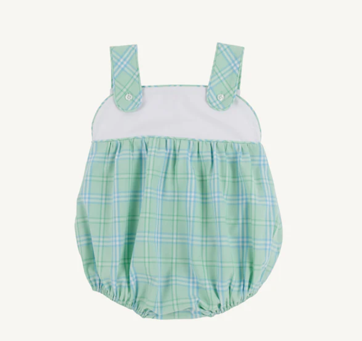 Bingham Bubble | Worth Ave White/Pelham Bay Plaid (Green)