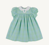 Mary Dal Dress | Pelham Bay Plaid (Green) / Worth Ave White