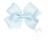 Medium Grosgrain Bow with Eyelet Flower | Embossed Edges | Multiple Colors