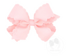 Medium Grosgrain Bow with Eyelet Flower | Embossed Edges | Multiple Colors