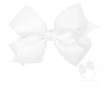 Medium Grosgrain Bow with Eyelet Flower | Embossed Edges | Multiple Colors