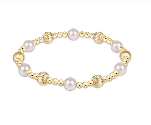 Dignity Sincerity Gold 5mm Bracelet | Pearl