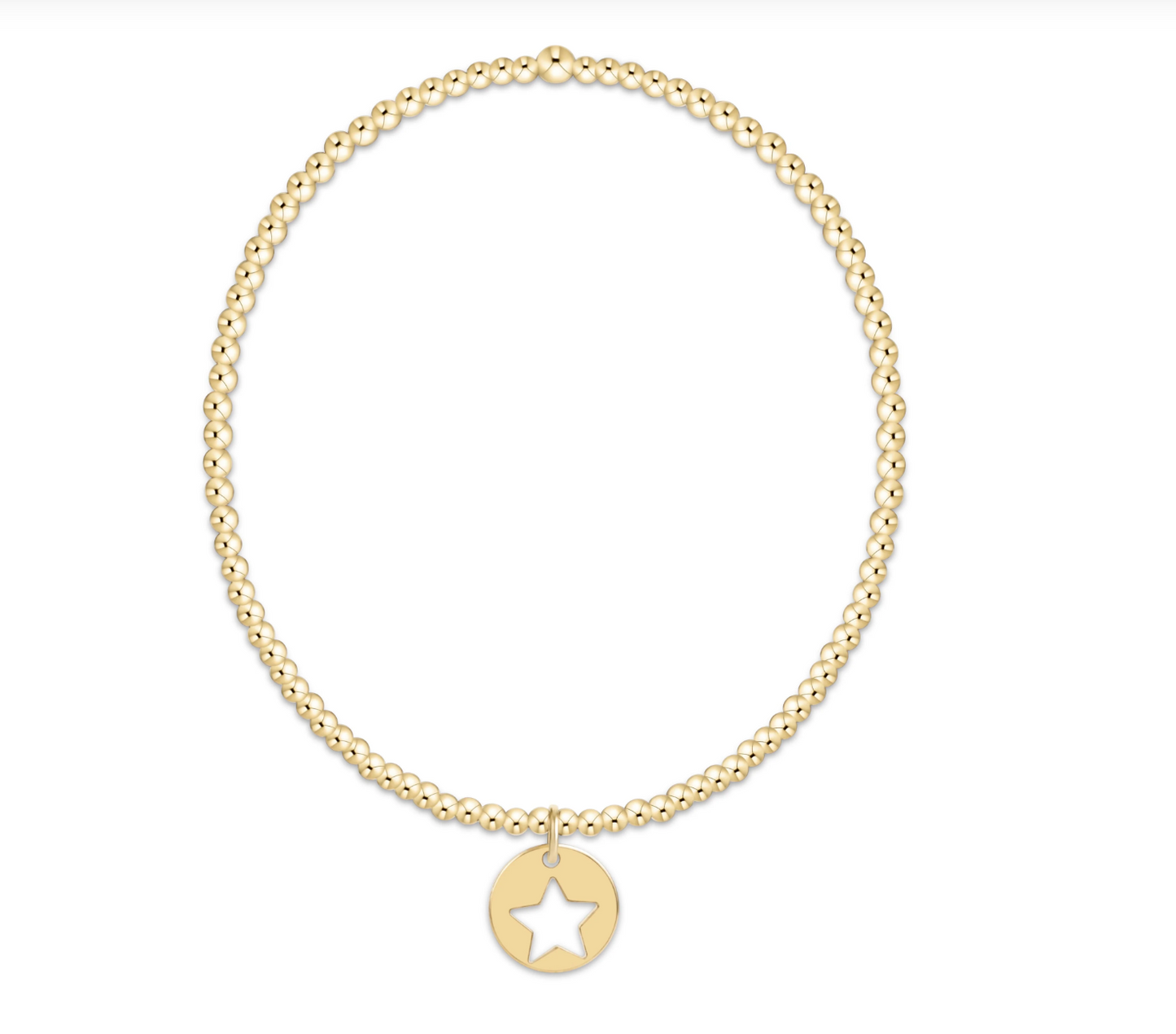 egirl Classic Gold 2mm Bracelet | Star Small Gold Disc