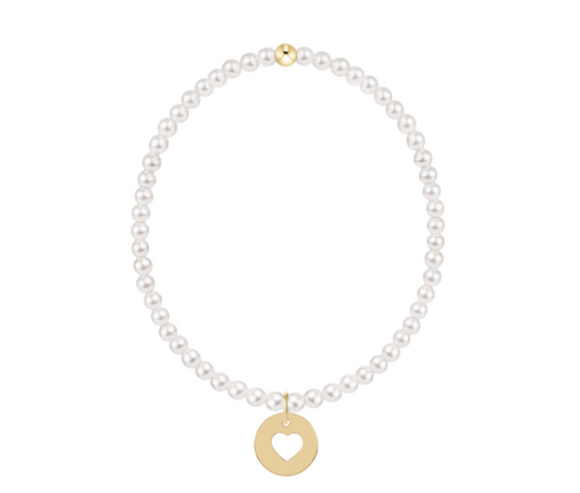 egirl Classic Pearl 3mm Bracelet | Love Gold Disc
