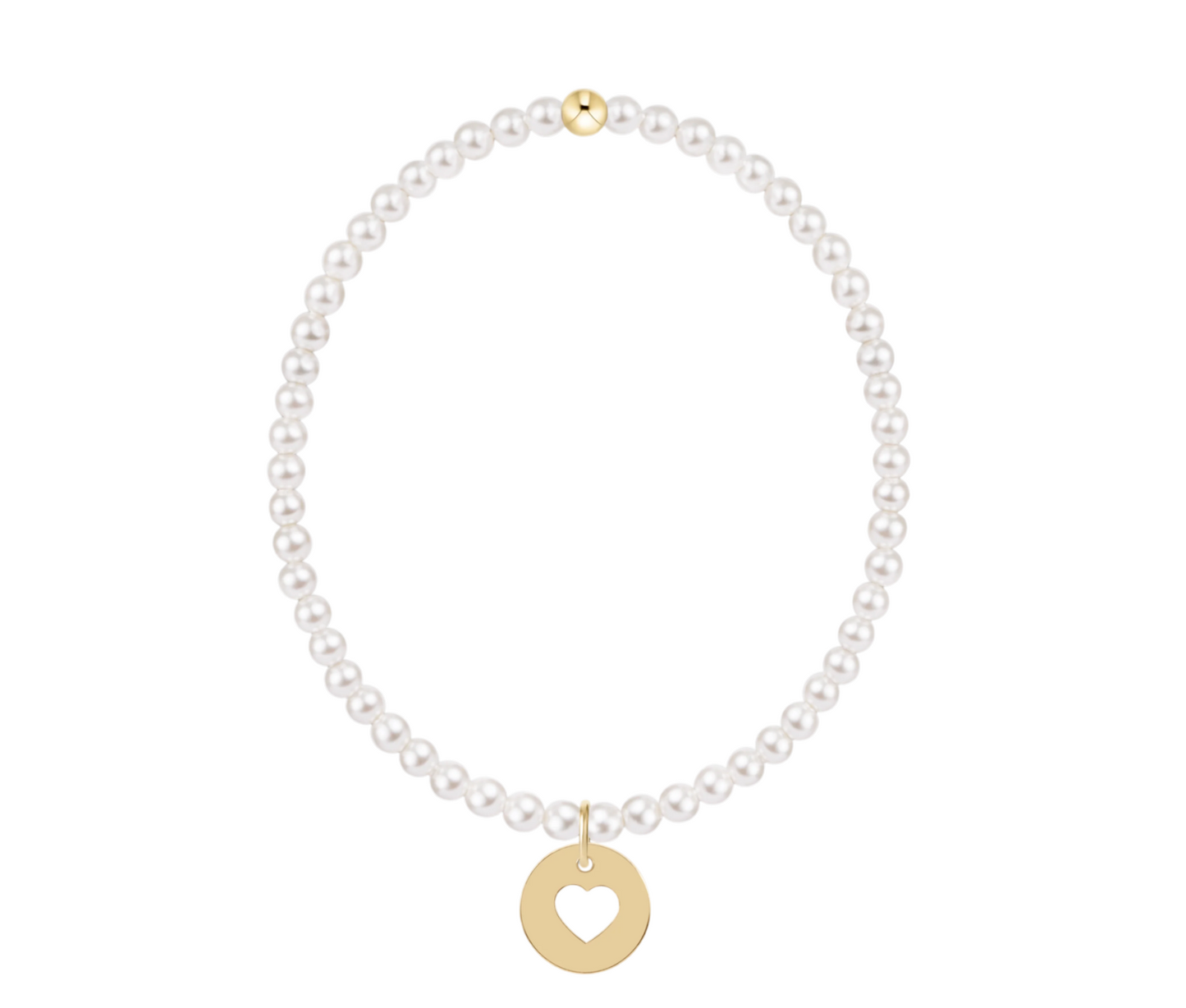 egirl Classic Pearl 3mm Bracelet | Love Gold Disc