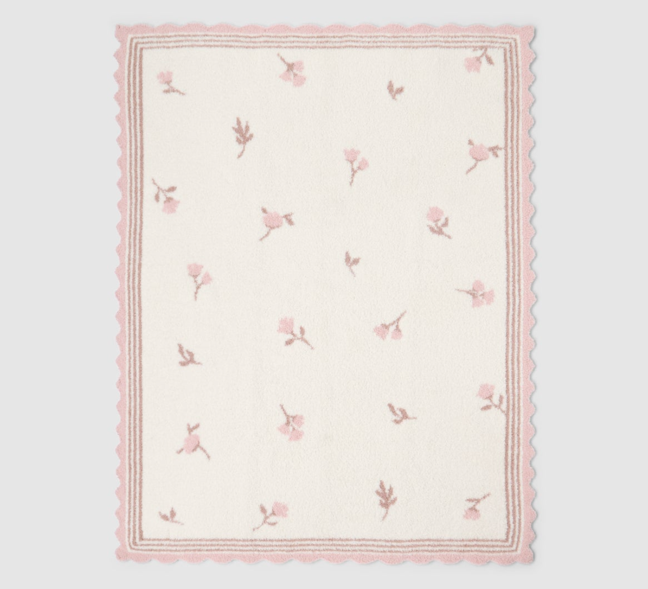 CozyChic Heirloom Floral Stroller Blanket | Dusty Rose