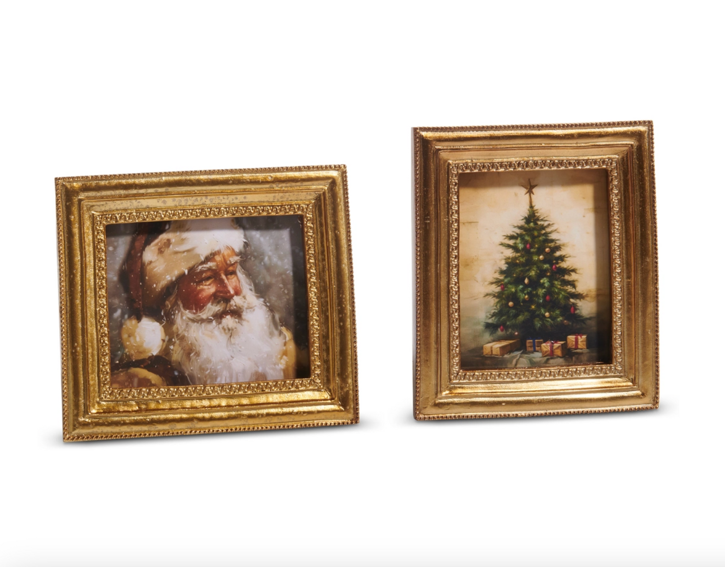 6" Gilded Christmas Framed Art