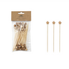 Bamboo Single Use Skewers with Holiday Shaped Handles | Set of 50 | 4 Styles