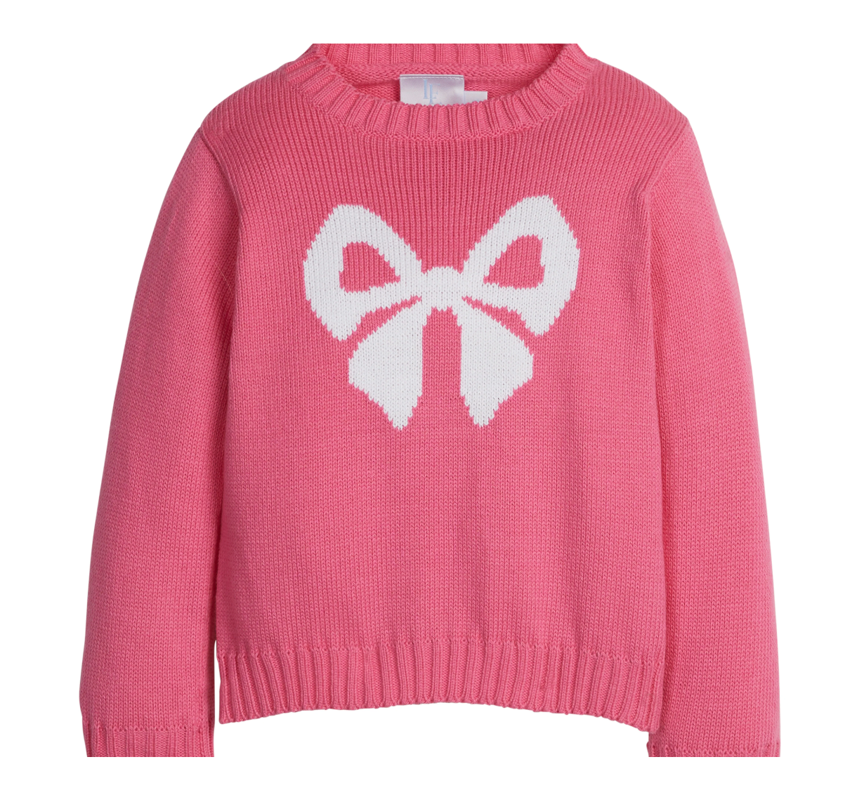 Intarsia Sweater | Hot Pink Bow