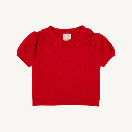 Short Sleeve Maude's Sweater  | Richmond Red