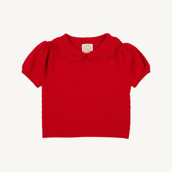 Short Sleeve Maude's Sweater  | Richmond Red