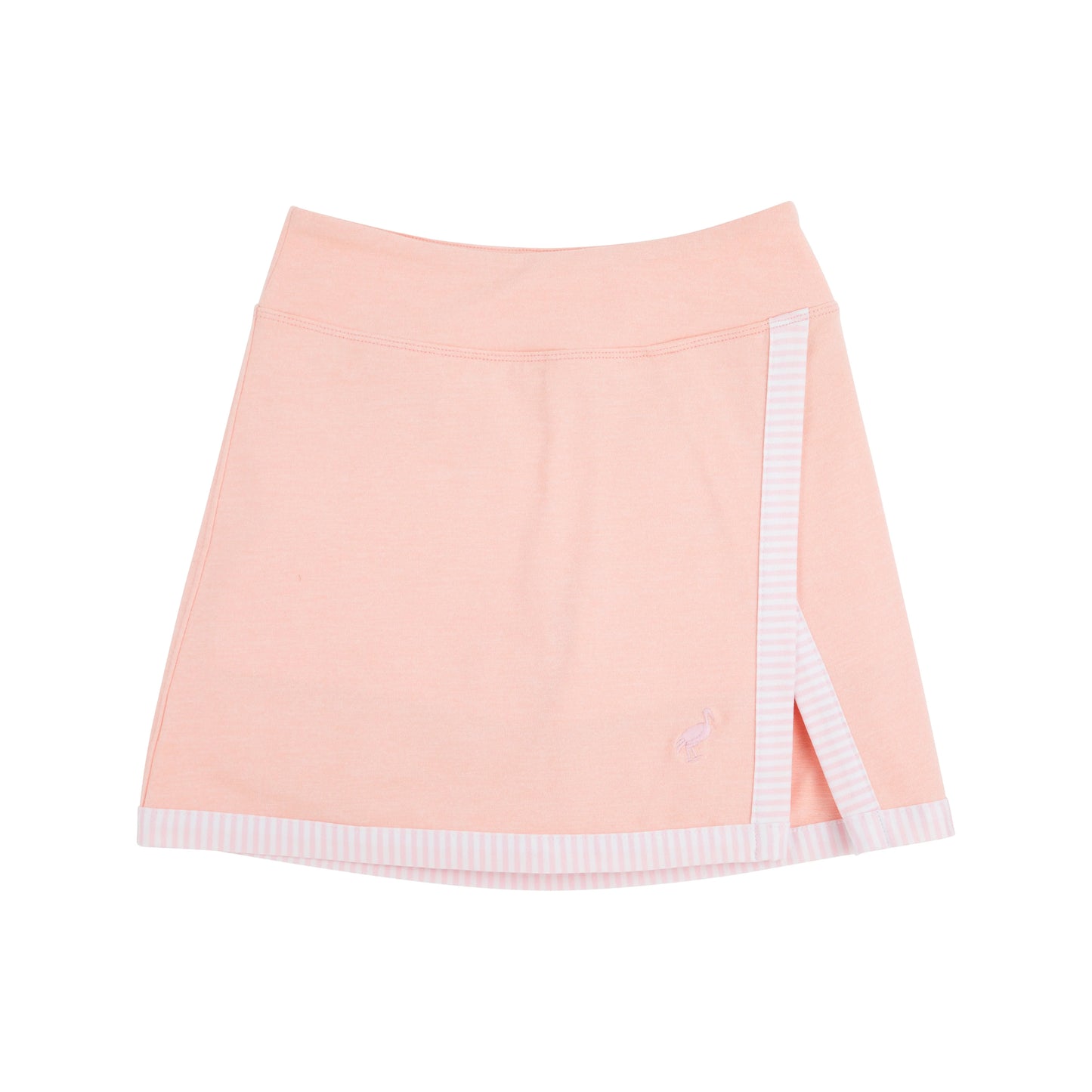 Prepletic™ Samantha Skort | Pompano Peach with Palm Beach Pink Stripe & Palm Beach Pink Stork
