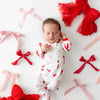 Zippered Footie in Small Love Bow