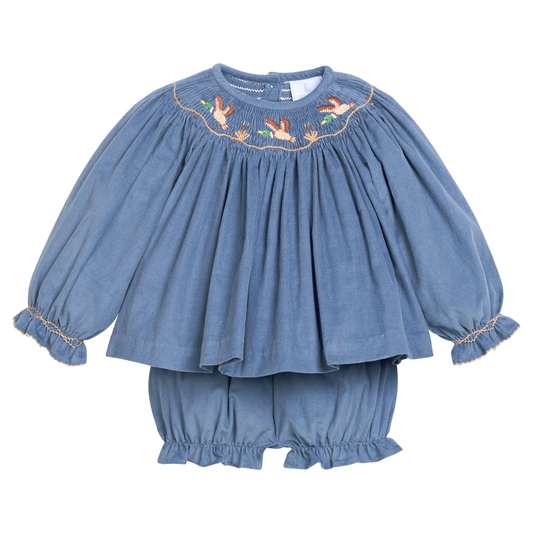 Smocked Bishop Bloomer Set | Flying Mallard