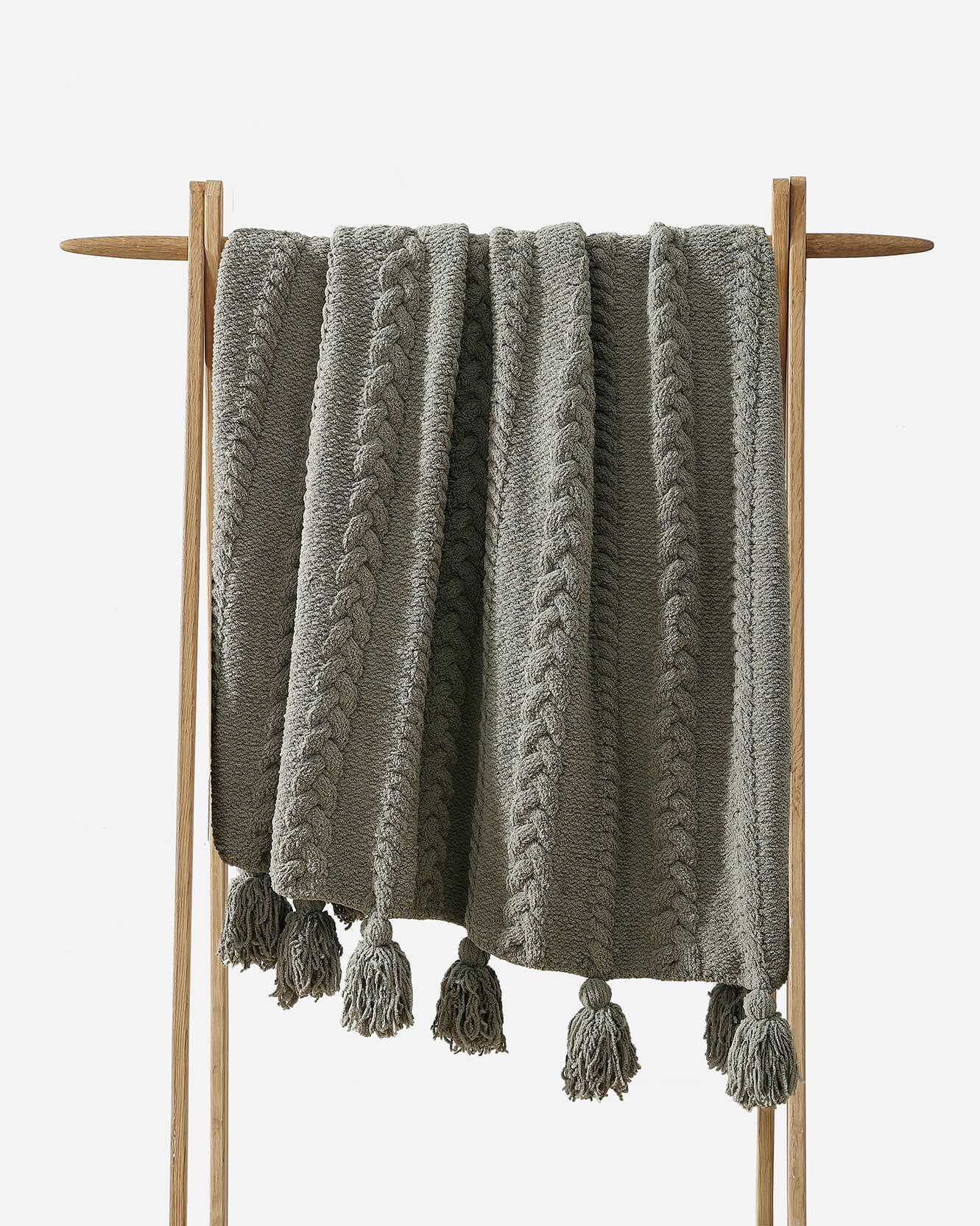 Braided Pom Pom Throw | Boulder