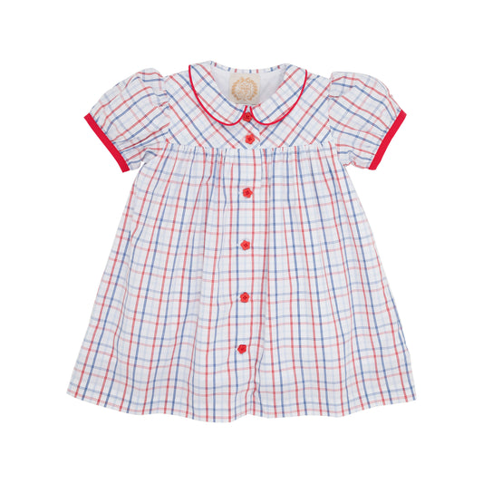 Tabitha's Teacher's Pet Dress |  Whitehall Windowpane With Richmond Red