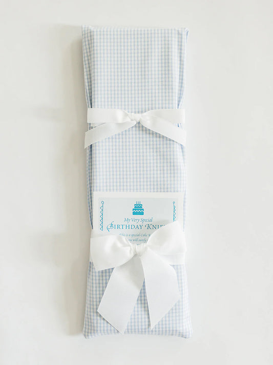 Birthday Knife | Tiny Blue Gingham