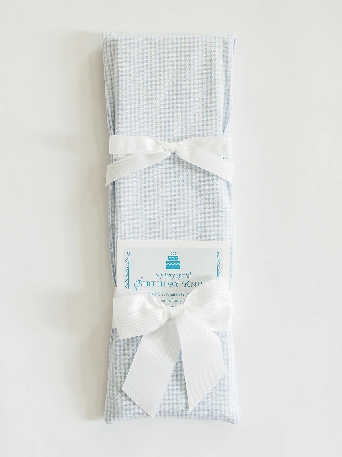 Birthday Knife | Tiny Blue Gingham
