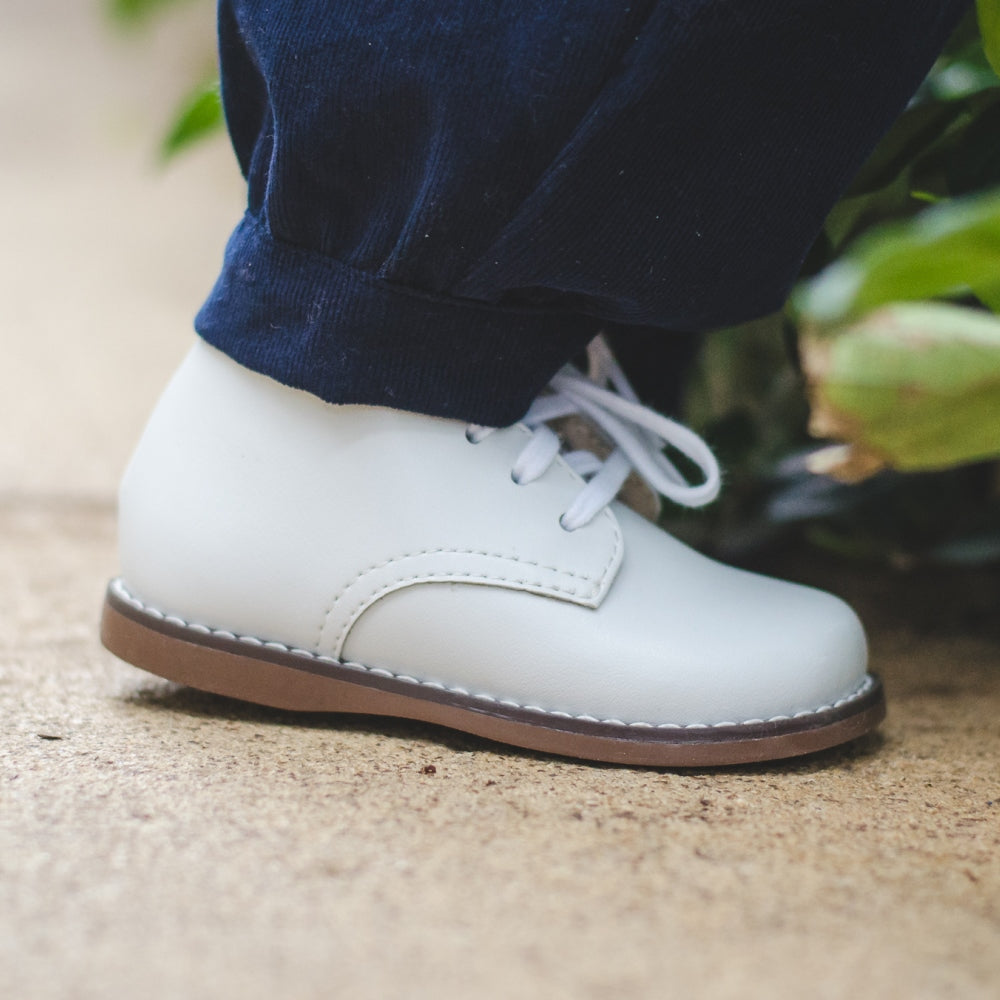Todd High-Top Leather Bootie | White