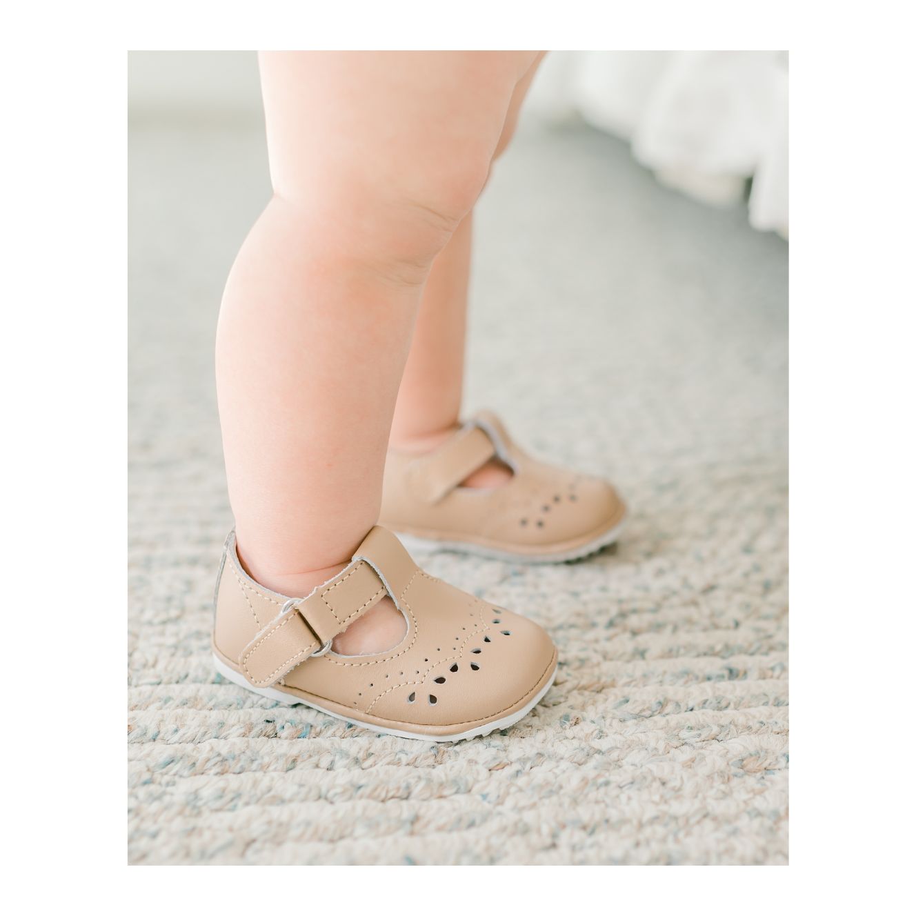 Birdie Leather T-Strap Mary Jane | Latte