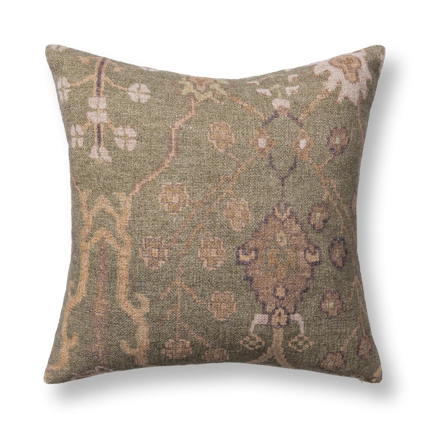JL Bungalow Pillow | Earthen Olive | 22"