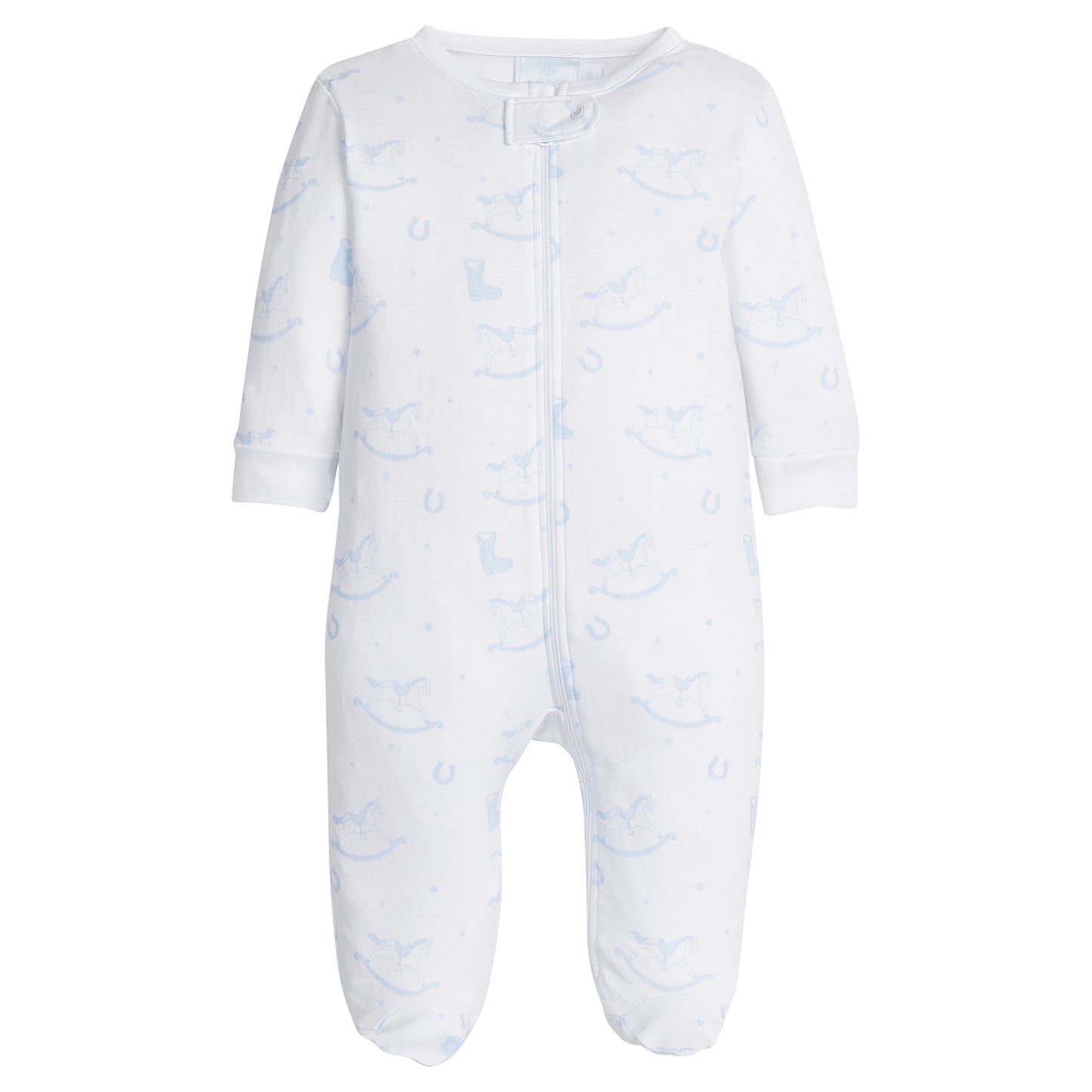 Zippered Footie | Blue Rocking Horse
