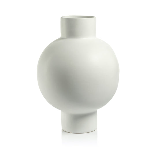 Nora White Stoneware Vase