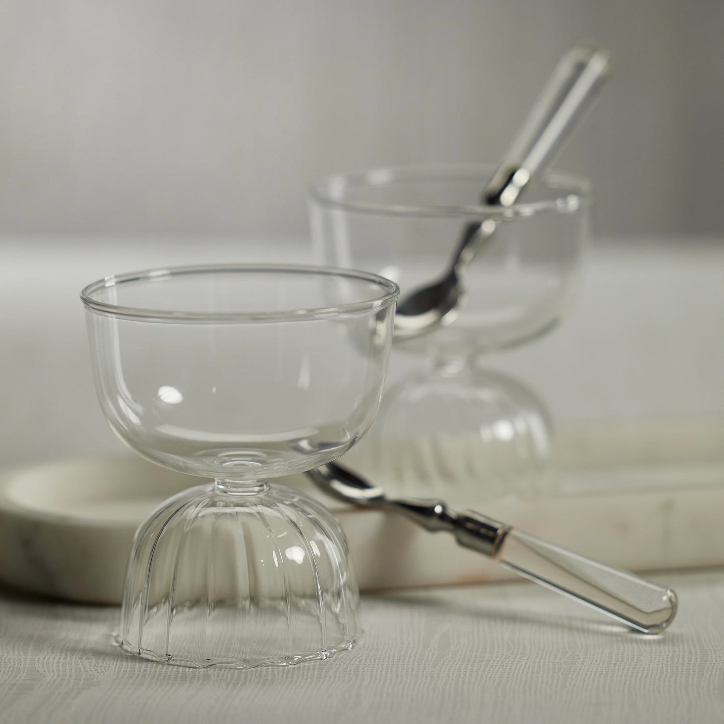 Liso Glass Compote Bowl