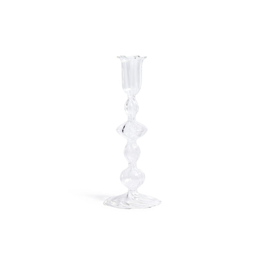 Marais Blown Glass Candle Holder - Clear | 6.25 in