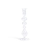 Marais Blown Glass Taper Candle Holder - Clear | 8 in