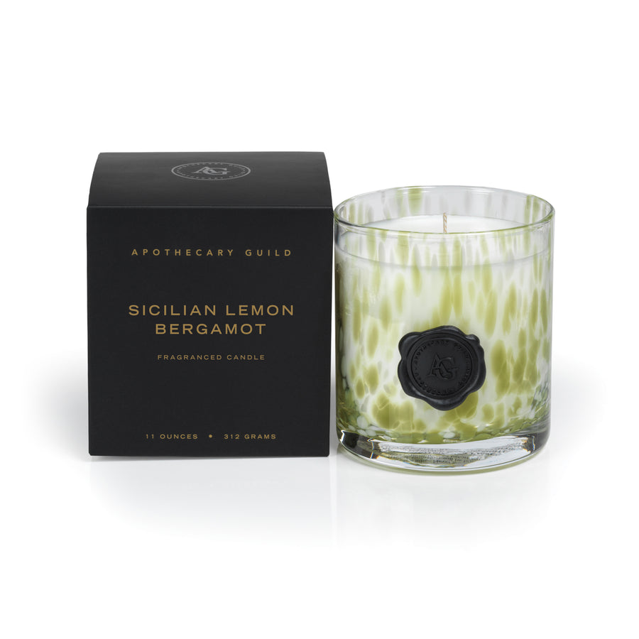 Apothecary Guild Opal Glass Candle Jar in Gift Box | Sicilian Lemon Bergamot