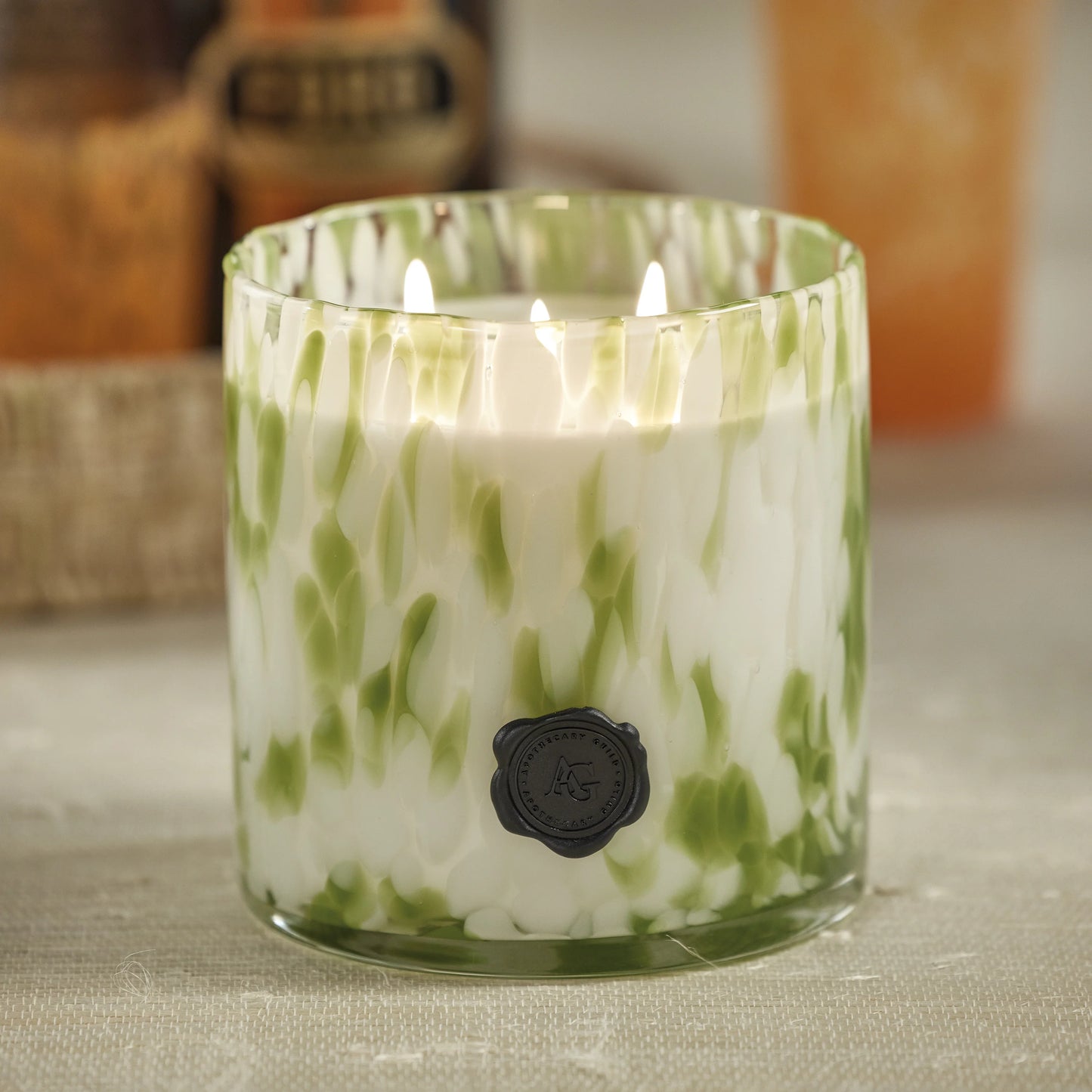 Apothecary Guild Opal Glass Three-Wick Candle Jar | 150 hours