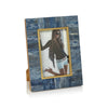 Biarritz Bone Photo Frame w/ Brass Trim | Blue