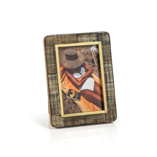 Shagrin Horn Inlaid Photo Frame | 4x6