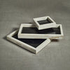 Maha White Bone with Black Inlay Tray - Square