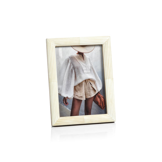 Palomar Etched White Bone Photo Frame | 5x7