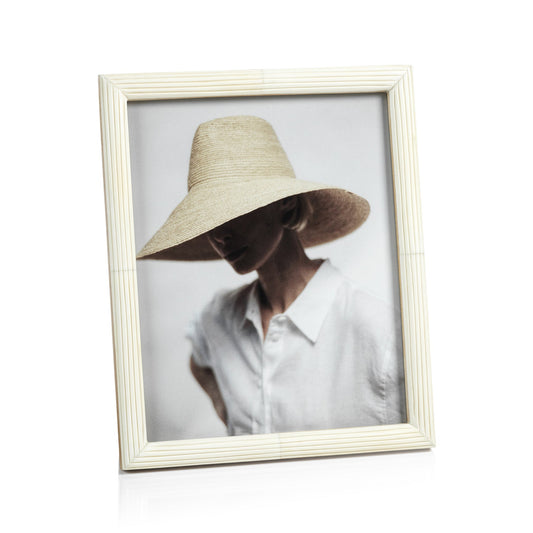 Palomar Etched White Bone Photo Frame | 8x10