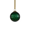 Frosted & Etched in Gold Glass Ornament | Green (4")