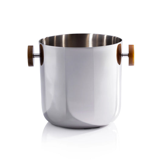 Spiga Ice Bucket | Nickel with Amber Accent
