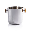 Spiga Ice Bucket | Nickel with Amber Accent