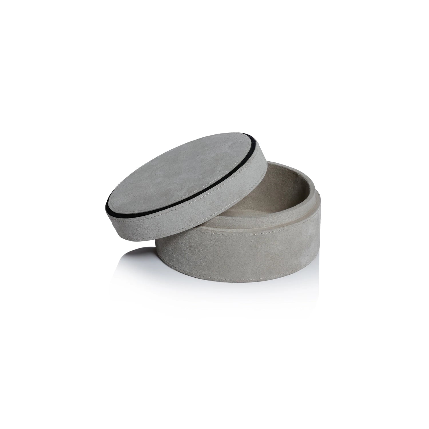 Arden Suede Leather Round Box - Thumbnail 4