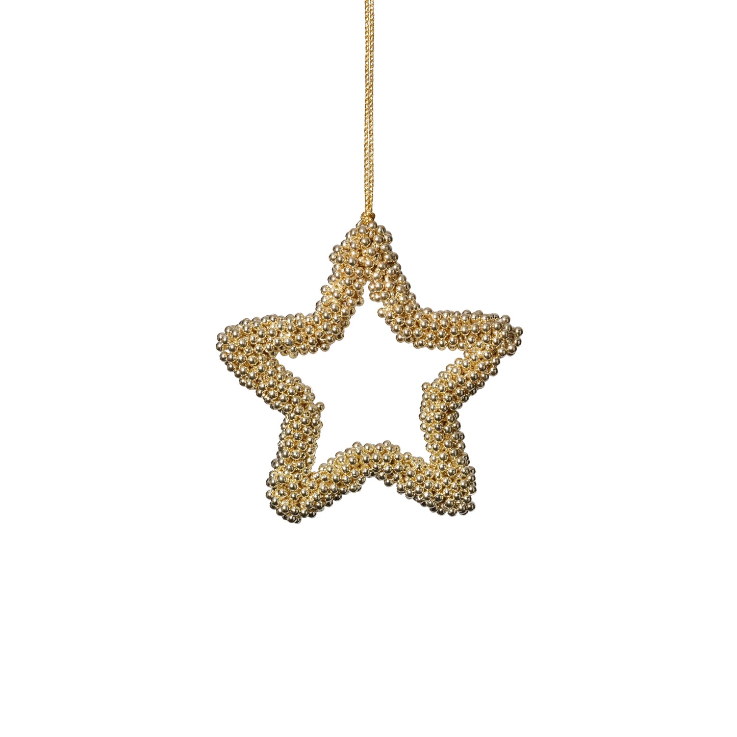Golden Pearl Star Ornament | 4 in