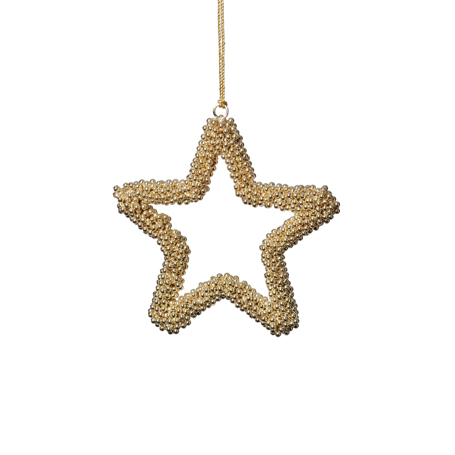 Golden Pearl Star Ornament | 5 in